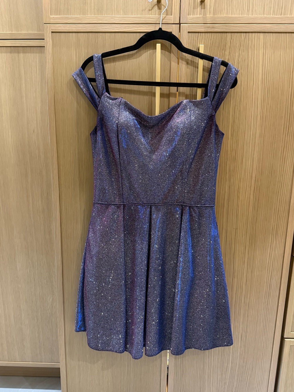 Blondie Nites Elegant Blue Sparkle Dress